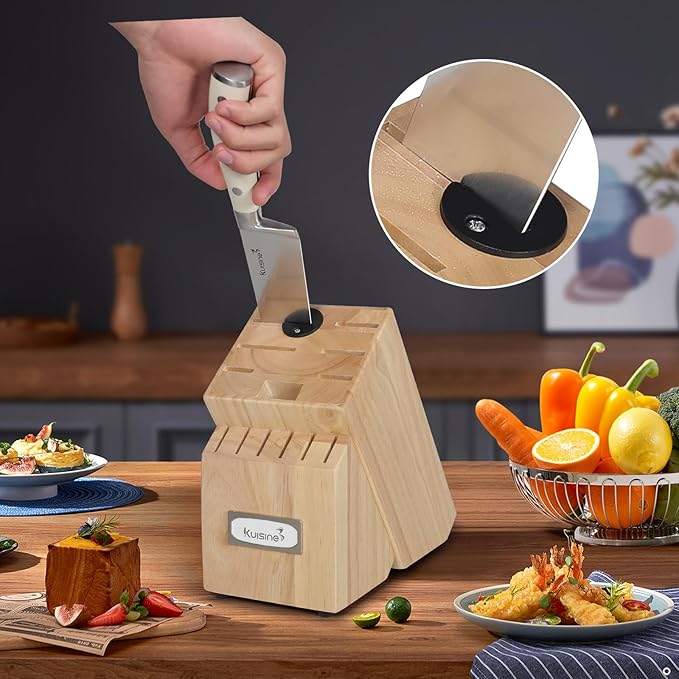 15pcs Kitchen Knife Set with Sharpener - Ultra Sharp High Carbon Stainless Steel