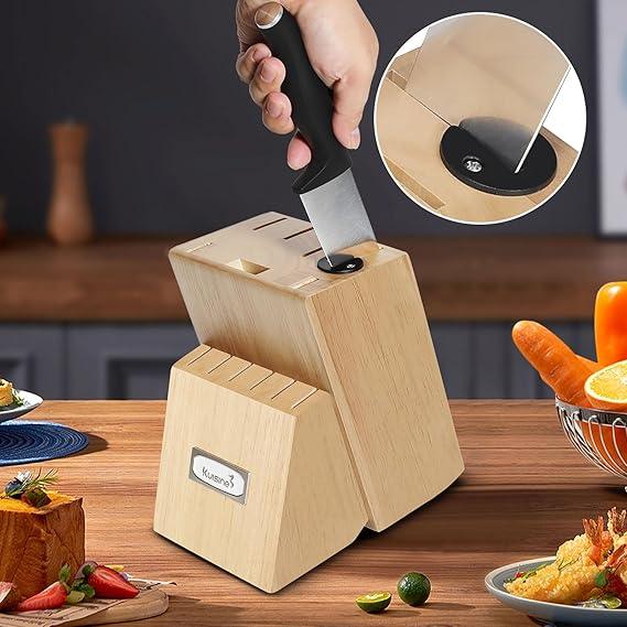 15 Piece Premium Chef Knife Set with Ergonomic Non-Slip Handle - Kuisine Cutlery High Quality Kitchen Chef Knife Set