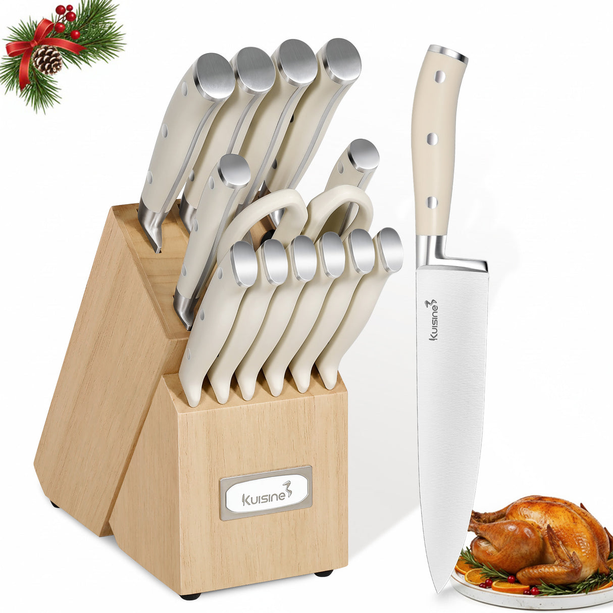 15 Piece Ultra Sharp Blade Knife Set with Ergonomic Handle