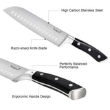 7 Inch Santoku Knife German High Carbon Stainless Steel Chef Knife