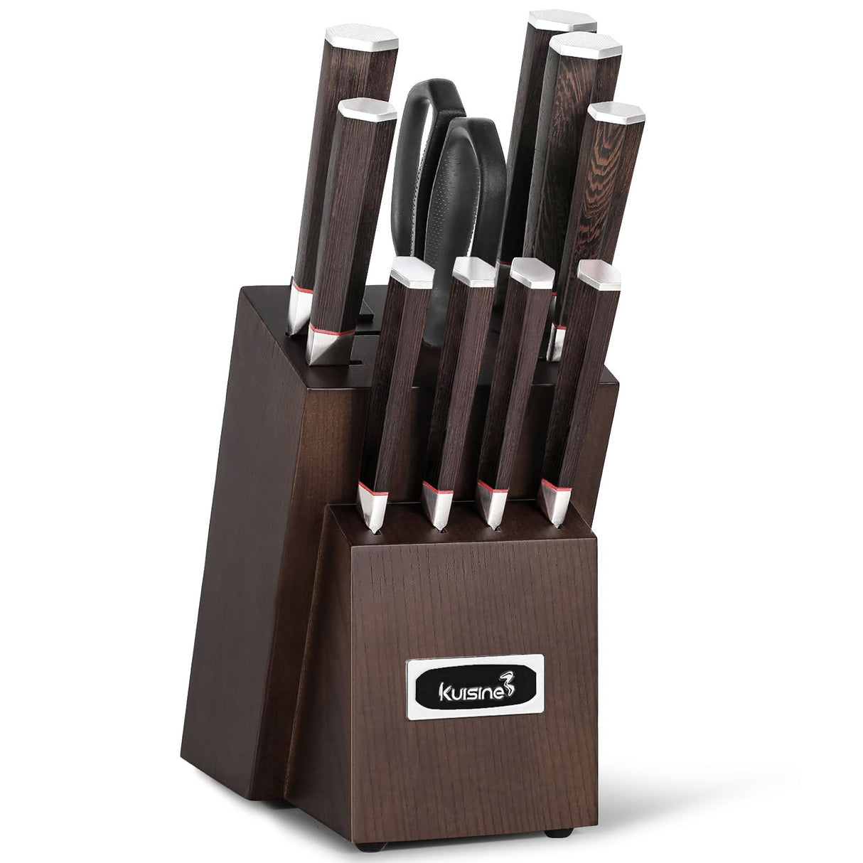 12 Piece Premium Damascus Steel Kitchen Knife Set with Ergonomic Wood Handle