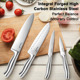 15 Piece Razor-Sharp Blade Knife Block Set with Built-in Sharpener