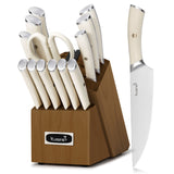 15 Piece Premium Knife Block Set with Ergonomic Handle