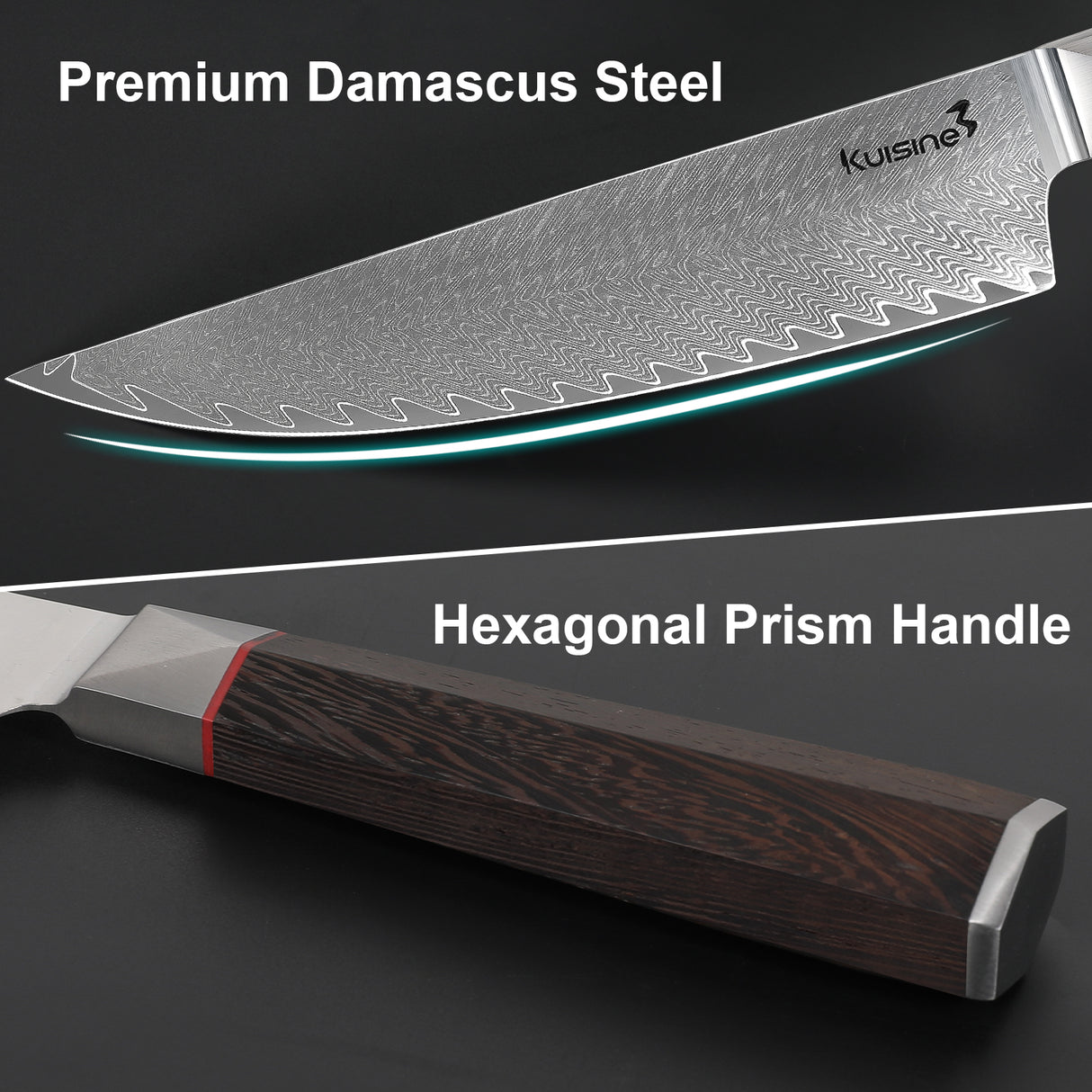 8 Inch Damascus Chef Knife Premium Razar-Sharp Blade Kitchen Knife