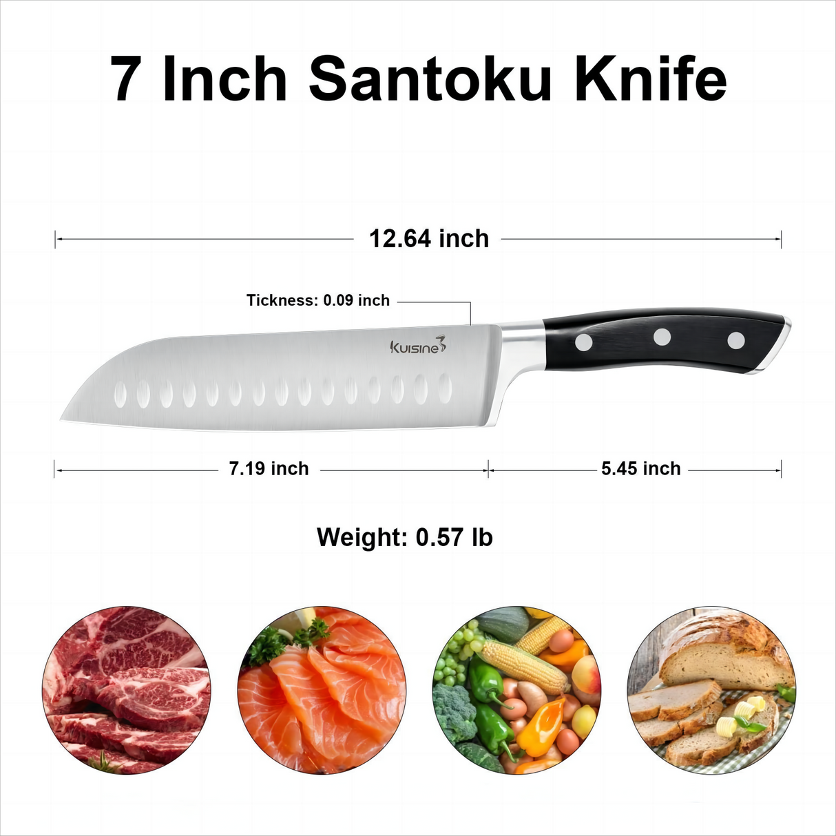 7 Inch Santoku Knife Professional Chef Knife