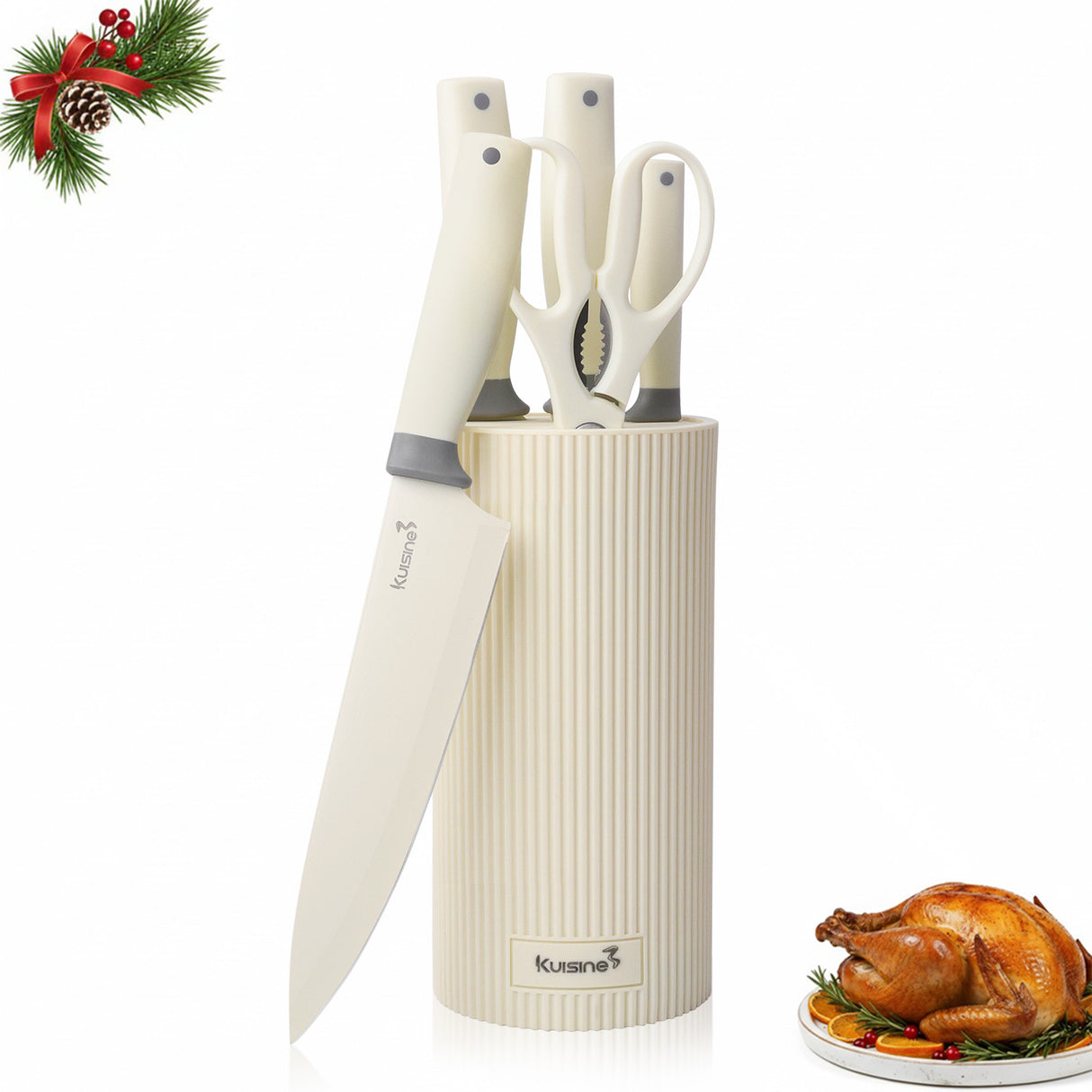 6 Piece Premium Kitchen Knife Set Lightweight and Compact Design