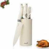 6 Piece Premium Kitchen Knife Set Lightweight and Compact Design