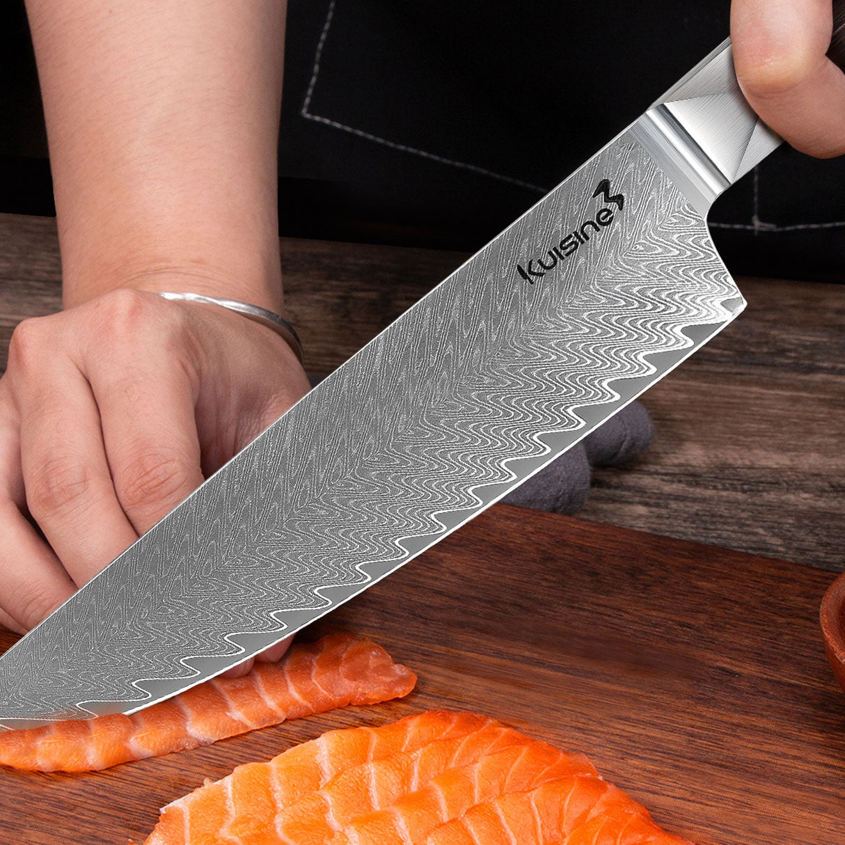 8 Inch Professional Authentic Damascus Steel Kitchen Chef Knife