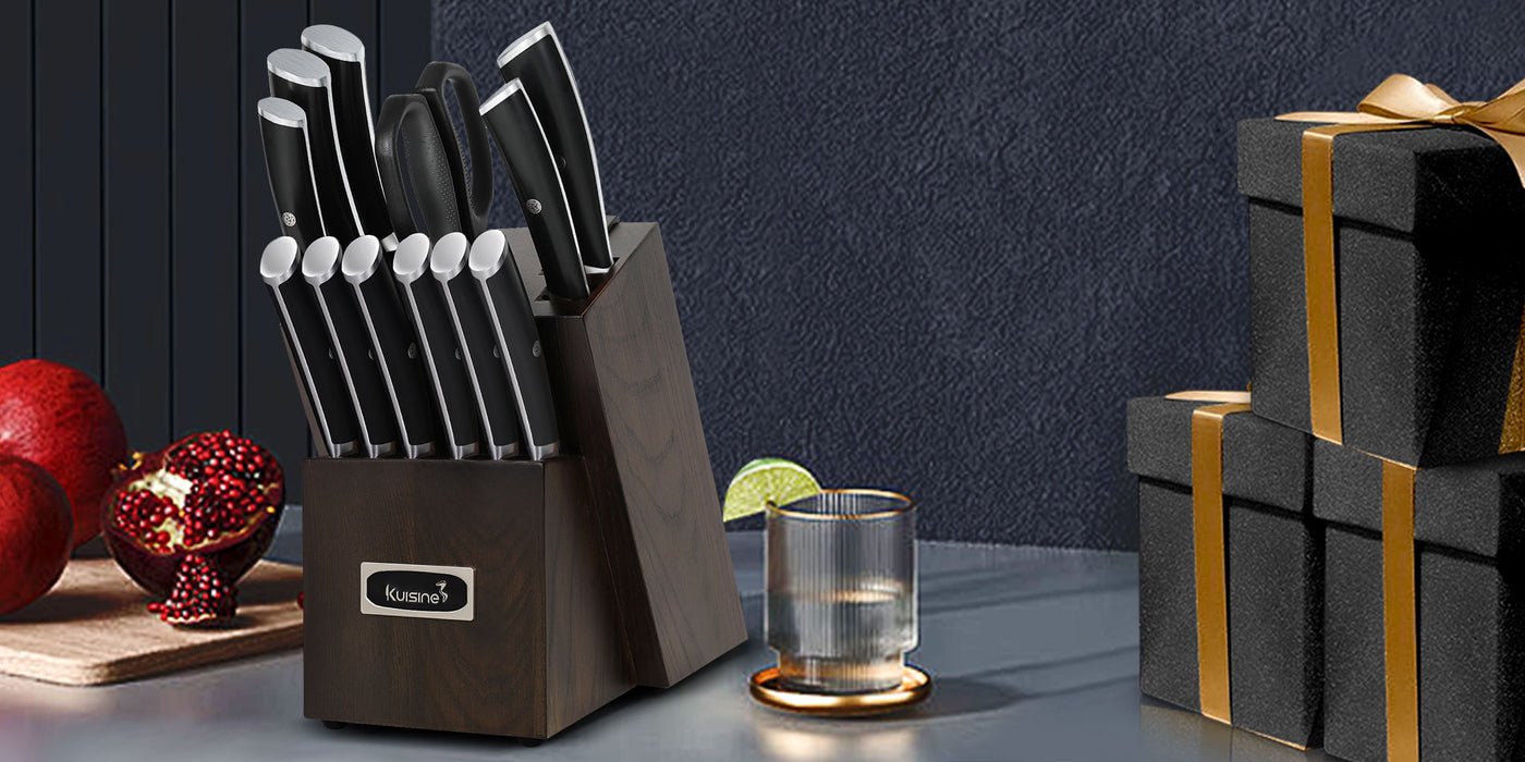 Kuisine High Quality Knife Set, all Designed To Be Comfortable To Hold. Premium Set Of Knives Maximizes Your Counter Space While Ensuring You Have The Right Tools For Every Culinary Task.